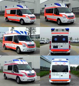 Jiangling Quanshun brand automobiles JX5049XJHMCC ambulance