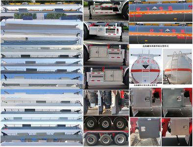 Zhengkang Hongtai brand automobiles HHT9400GFWB Tank transport semi-trailer for corrosive substances