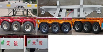 Tianjun Dejin brand automobiles TJV9401TJZP Container transport semi-trailer