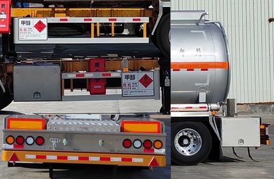 CIMC ZJV9404GRYJMA Flammable liquid tank transport semi-trailer