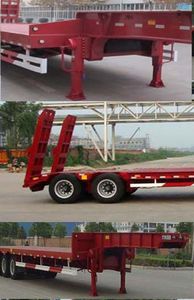 Huajun  ZCZ9351TDPK Low flatbed semi-trailer