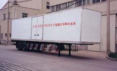 Zhongyan Automobile BSZ9160XXY Box transport semi-trailer