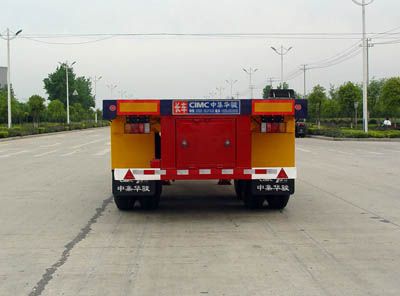 Huajun  ZCZ9110P Flat semi-trailer