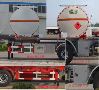 Shengrun  SKW9408GRYT Flammable liquid tank transport semi-trailer