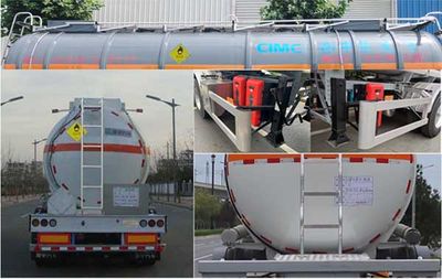 Lingyu  CLY9400GYW Tank transport semi-trailer for oxidizing substances