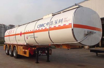 CIMC ZJV9408GRYSZB Flammable liquid tank transport semi-trailer