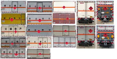 Baijie  QYY5040XRQCA6 Flammable gas box transport vehicle