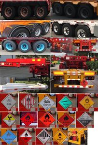 Huajun  ZCZ9405TWYHJE Transport semi-trailer of dangerous goods tank frame