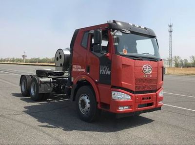 Jiefang Automobile CA4250P63T1E24M5 Flat head natural gas semi-trailer tractor