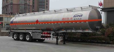 Wanqi Automobile CTD9403GYY Aluminum alloy oil transport semi-trailer