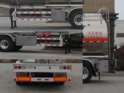 Wanqi Automobile CTD9403GYY Aluminum alloy oil transport semi-trailer