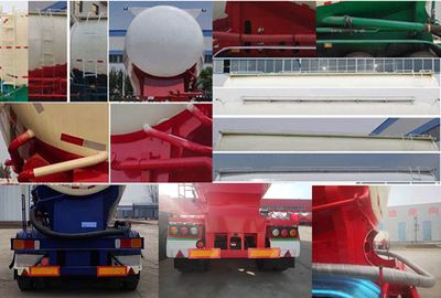 Longzhuan brand automobiles JLD9400GFL Medium density powder material transportation semi-trailer