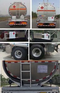 Lingyu  CLY9405GYYA Aluminum alloy oil transport semi-trailer