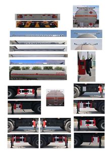 Jinbi  PJQ9408GRY Flammable liquid tank transport semi-trailer