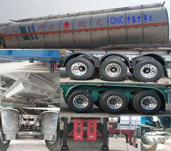 Mastercard SDW9404GRYA Aluminum alloy flammable liquid tank transport semi-trailer