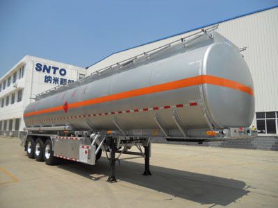 Shengtong brand automobileCSH9406GRYAluminum alloy flammable liquid tank transport semi-trailer