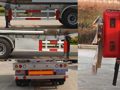 Tongyada  CTY9403GRYLC Aluminum alloy flammable liquid tank transport semi-trailer