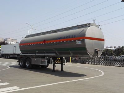 Lingyu  CLY9351GYYB Aluminum alloy oil transport semi-trailer