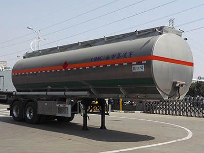 Lingyu  CLY9351GYYB Aluminum alloy oil transport semi-trailer