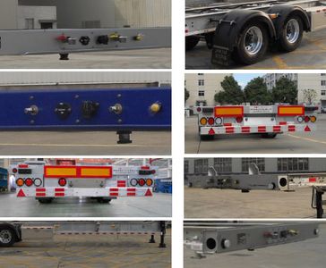 Shengtong brand automobile CSH9354TJZ Aluminum alloy container transport semi-trailer