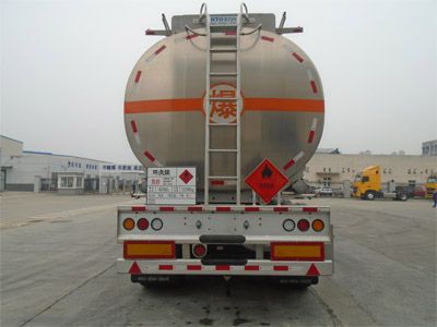 Shengtong brand automobile CSH9405GRY Aluminum alloy flammable liquid tank transport semi-trailer