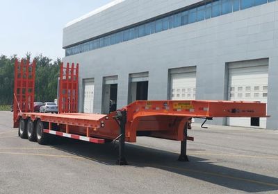 Huanda  BJQ9407TDP Low flatbed semi-trailer