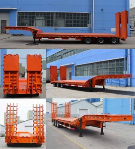 Huanda  BJQ9407TDP Low flatbed semi-trailer