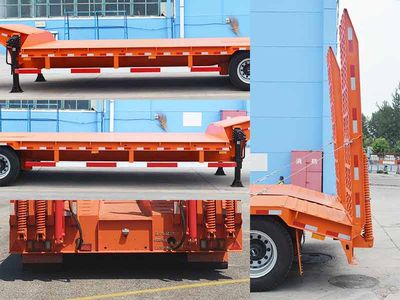 Huanda  BJQ9407TDP Low flatbed semi-trailer