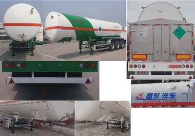 Changhua  HCH9404GDYC Low temperature liquid transport semi-trailer