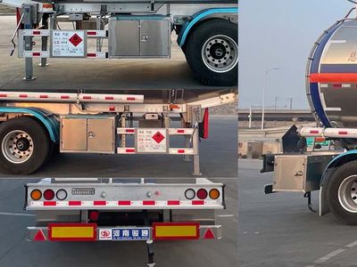 Juntong  JF9407GRYA Aluminum alloy flammable liquid tank transport semi-trailer