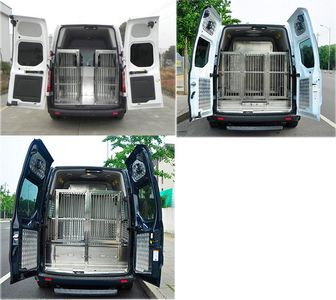 Jianggai brand automobile JX5039XJQZKA6 Police dog transport vehicle