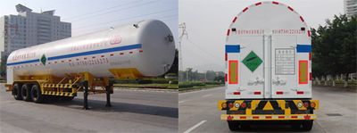 Jiuyuan  KP9404GDYNA Low temperature liquid transport semi-trailer