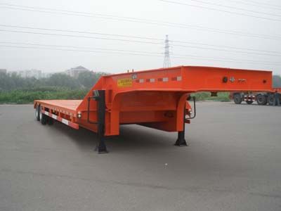 Huanda  BJQ9390TDPQ Low flatbed semi-trailer