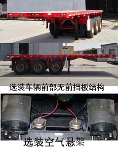 Tongtai Dingsheng brand automobiles TZL9400TPB Flat transport semi-trailer