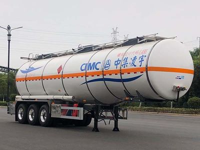 Lingyu  CLY9405GRYC42 Flammable liquid tank transport semi-trailer