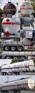 Lingyu  CLY9405GRYC42 Flammable liquid tank transport semi-trailer