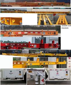 Far East Motors YDA9350TJZ Container transport semi-trailer