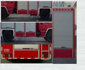 Chuanxiao brand automobiles SXF5120TXFZM50W Lighting fire truck