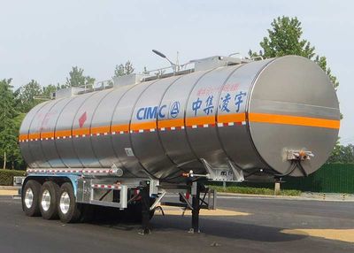 Lingyu  CLY9405GRYC2 Flammable liquid tank transport semi-trailer