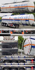 Lingyu  CLY9405GRYC2 Flammable liquid tank transport semi-trailer