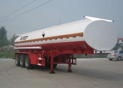 Huachang brand automobiles QDJ9409GHYA Chemical liquid transportation semi-trailer