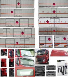 Huatong brand automobiles HCQ5260XRYLZ6 Flammable liquid box transport vehicle