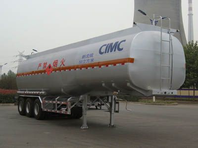 Lingyu  CLY9406GRYA Flammable liquid tank transport semi-trailer