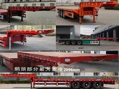 Huatai Zhaotong brand automobiles AZT9400TDP Low flatbed semi-trailer