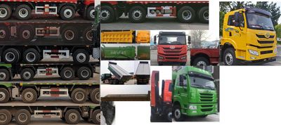 Jiefang Automobile CA3311P1K2L3T4E5A80 Flat head diesel dump truck