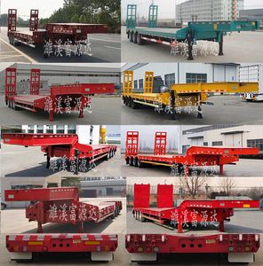 Fuyuan Da brand automobiles FVD9370TDP Low flatbed semi-trailer