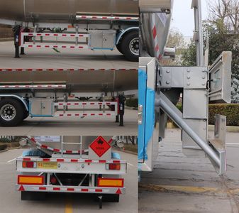 Qi Ji  QLZ9402GRY Aluminum alloy flammable liquid tank transport semi-trailer