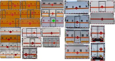 Huatong brand automobiles HCQ5043XRQSH6 Flammable gas box transport vehicle