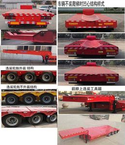 Junqiang  JQ9407TDP Low flatbed semi-trailer