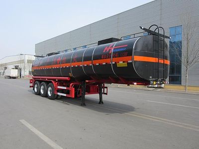 Jining Hongtai brand automobiles NHT9405GRY Flammable liquid tank transport semi-trailer